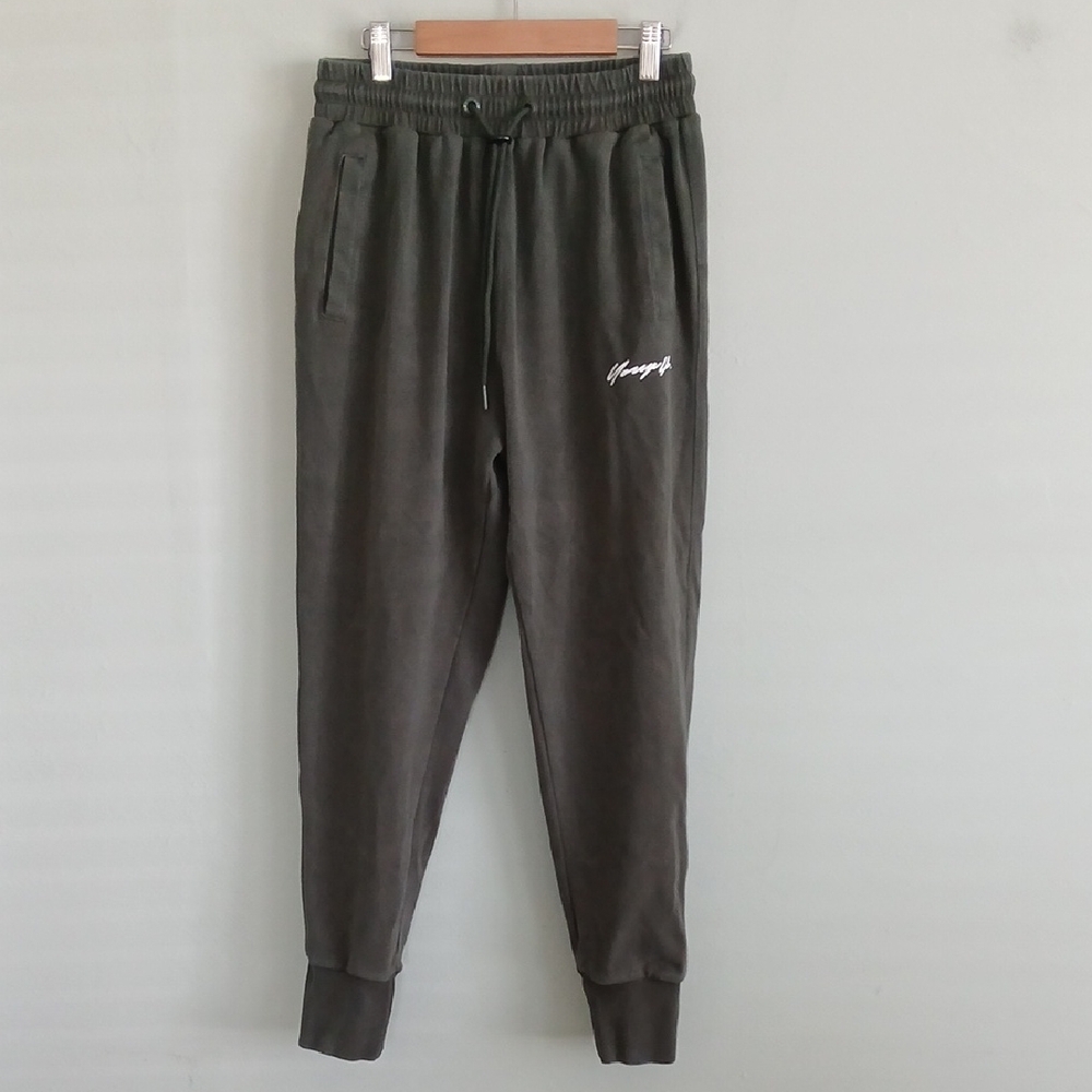 Youngla Men's Dark Green Jogger Pants Size Medium
